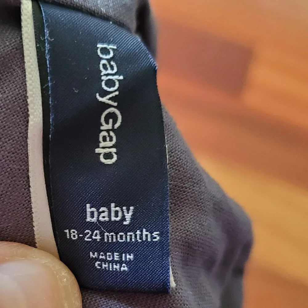 Baby Gap Blue/Gray Plaid Beach Hat 12-18 Months